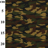 Cotton Poplin Camouflage Woodland Browns