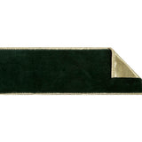 Ribbon 63mm Wire Edged Velvet Green