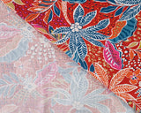 Viscose Slub Floral Red