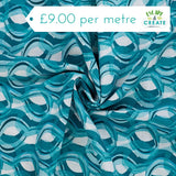 Viscose Slub Circular Teal (3% Spandex)