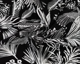 Viscose Slub Tropical Whites on Black