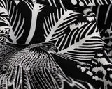 Viscose Slub Tropical Whites on Black