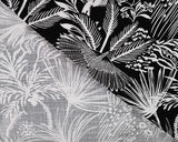 Viscose Slub Tropical Whites on Black
