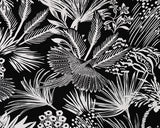 Viscose Slub Tropical Whites on Black