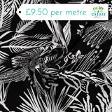 Viscose Slub Tropical Whites on Black