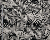 Viscose Blend Leaf Print on Black