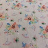 Cotton (Panama Canvas) Botanical Flowers