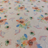 Cotton (Panama Canvas) Botanical Flowers