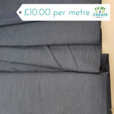 REMNANT Chambray in Denim Blue (Washed) (147cm wide x 210cm length)