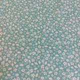 Cotton Lawn Miniature Floral on Turquoise