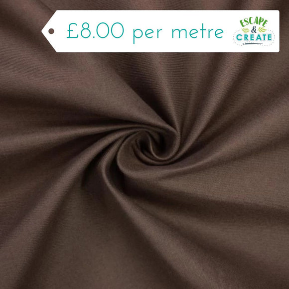 Drill (Cotton) in Plain Brown