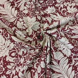 Cotton Duck Floral Wine Red