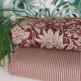 Cotton Duck Stripe Wine Red