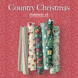 Makower Christmas Country Cottages Green