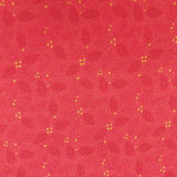 Craft Cotton Co Christmas Holly in Red/Metallic