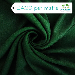 Crepe in Plain Dark Green (Polyester)