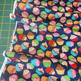 Cotton Poplin Cupcakes on Navy