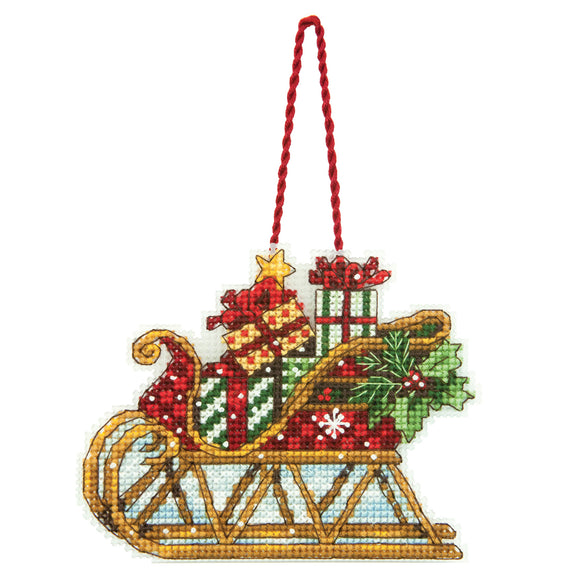 Cross Stitch Kit - Christmas Santa Sleigh