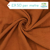 Double Gauze in Plain Terracotta (100% Cotton)