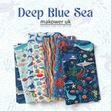 Makower Deep Blue Sea Divers Dark Blue