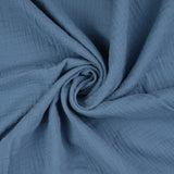 Double Gauze in Plain Denim Blue (100% Cotton)