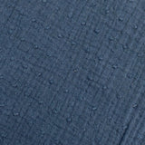 Double Gauze Dobby in Plain Mid Blue 100% Cotton