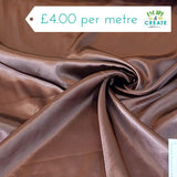 Dress Lining (Satin) in Plain Brown