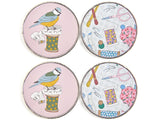 Pattern Weights - Birds (Pack of 4 in Decorative Tin)