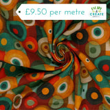 Needlecord (100% Cotton) Bauhaus Orbit Teal