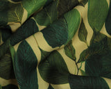 Viscose Sateen Luxurious Leaves