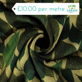 Viscose Sateen Luxurious Leaves