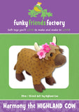 Funky Friends Harmony The Highland Cow Pattern