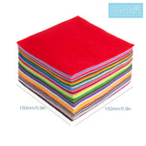 Felt Sheets 15cm x 15cm Assorted Colours (pack of 42)