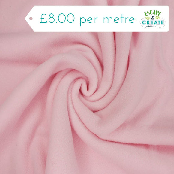 Fleece (Polar) in Plain Baby Pink