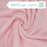 Fleece (Polar) in Plain Baby Pink