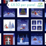 Panel (Christmas) Forest Friends 5" squares by Lewis & Irene (26)
