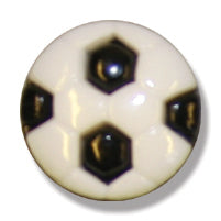 Button 13mm Round, Football Black & White