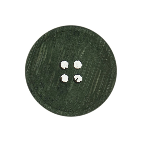 Button 20mm Round 4 Hole Bamboo Dark Green (Hand Wash Only)