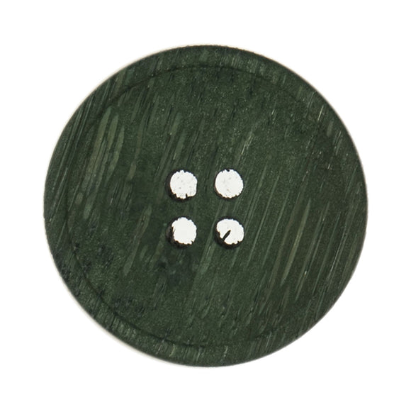 Button 23mm Round 4 Hole Bamboo Dark Green (Hand Wash Only)