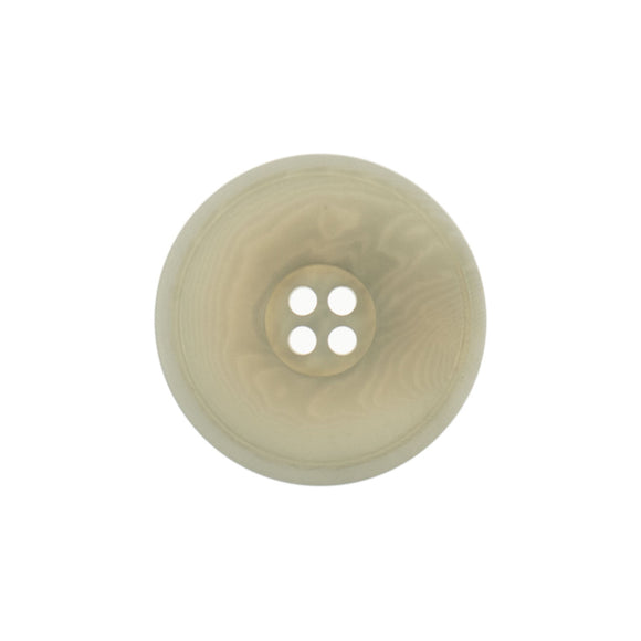 Button 15mm Round 4 Hole Rimmed Corozo Grey