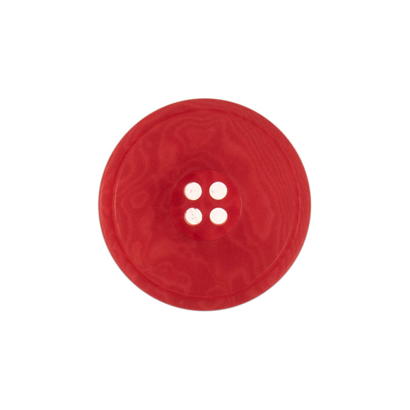Button 15mm Round 4 Hole Rimmed Corozo Red