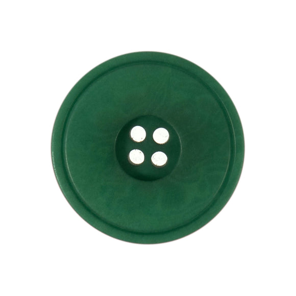 Button 20mm Round 4 Hole Rimmed Corozo Green