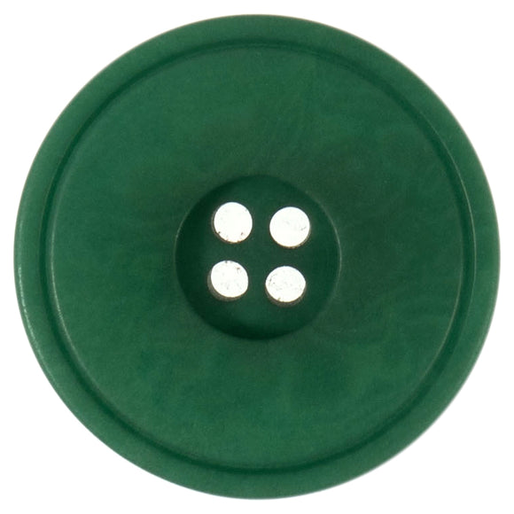 Button 27mm Round 4 Hole Rimmed Corozo Green