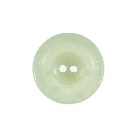 Button 15mm Round 2 Hole Rimmed Bio Resin Light Green