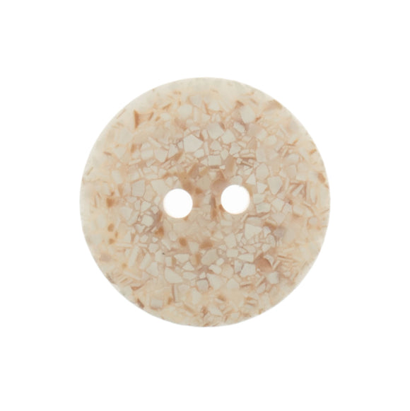 Button 18mm Round 2 Hole Recycled Eggshell Cream