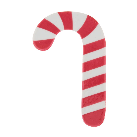 Button 34mm Christmas Candy Cane (Shank)