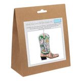 Felt Sewing Kit - Sequin Cowboy Boot - Christmas Tree Decoration