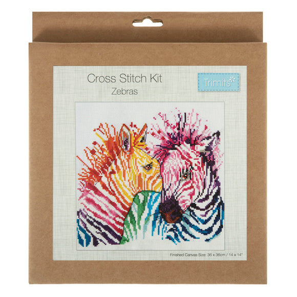 Cross Stitch Kit - Zebras