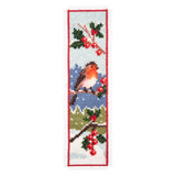 Cross Stitch Kit - Bookmark - Christmas Robin