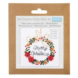 Cross Stitch Kit - Mini - Merry Christmas Wreath